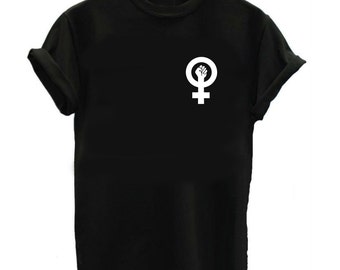 Feminism Tshirt Fist Riot Love - Female Shirt - Womens Shirts, Unisex Tees, Feminist Shirt Strength Girl Power Tops Feminine Female