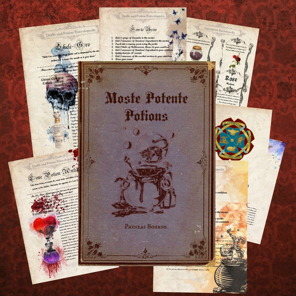 DIGITAL PRINT Moste Potente Potions Harry Potter Potion