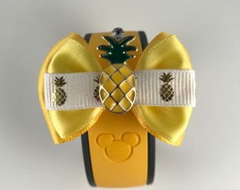 Disney Parks Snacks Collection -Dole Whip inspired Magic Band Bow / Apple Watch Accessory
