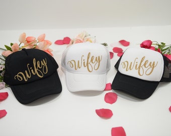 Wifey hats, best wife ever hats, cool ladies hats , gift for her, girlfriend gift, best friend gift, friendship shirt