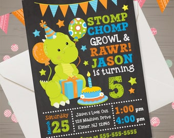 DINOSAUR Birthday Invitation Dinosaur Invitation Dino Invitation Dino Birthday Dino Party Dinosaur Invite Dino-mite Birthday Invitation