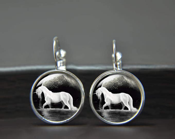 Unicorn Earrings, Unicorn Jewelry, Unicorn gifts, The Last Unicorn, Horse Earrings, fun earrings, horse jewelry
