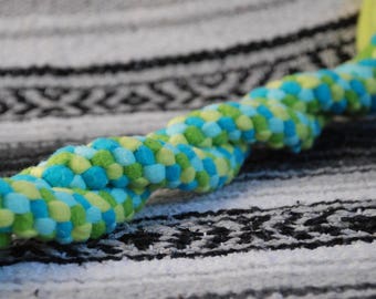 Fleece double helix rope dog toy - Large / Extra Large