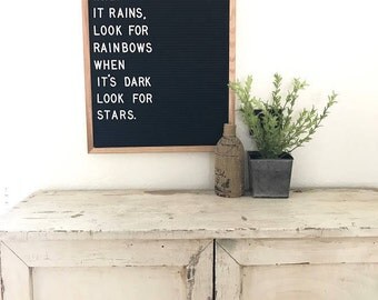 16x20 Black Felt Board with 1 in white letter set - 342 pieces!