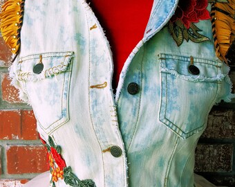 Frayed Distressed Bleached Denim Choker~ Coachella 2017~ Music Festival Fashion~ Coachella 2017~ Ravewear~Rave Attire~ Punk Choker Necklace