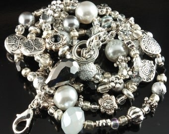 Silver Lining beaded lanyard