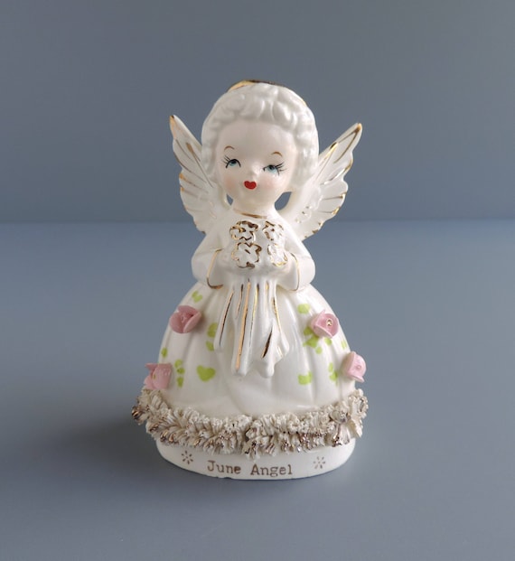 Fine A Quality June Angel of the Month Figurine Mid-Century