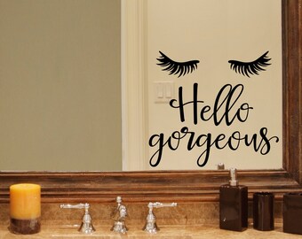 Bathroom Mirror Stickers mirror decal | etsy Bathroom Mirror Stickers mirror decal | etsy