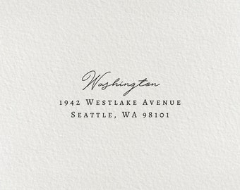 Self Inking Return Address Stamp, Custom Stamp, Personalized Stamp, Wedding Stamp, Housewarming Gift, Self Inking Address - Style #68
