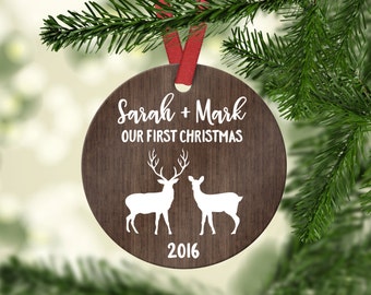 Wedding Christmas Ornament First Christmas Ornament Married Personalized Wedding Ornament Wedding Gift First Christmas Mr and Mrs Ornament