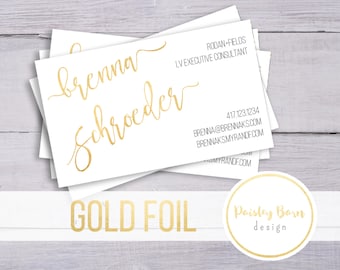 BUSINESS CARDS Gold Foil | skincare, business, marketing, printed, skincare tool, personalized, direct sales, Rodan, Fields