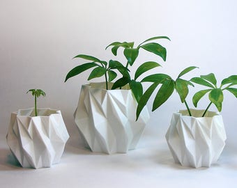 Plastic Planter Flower Pot Set Modern Accessories Mini Cactus Planter Pots