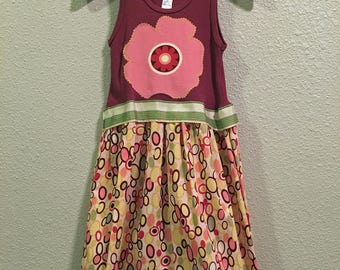 Size 2T, 4T, 5 - Bangle Dots Tank TShirt Dress