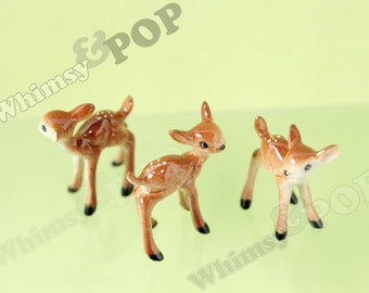 1 - Kawaii Cute Brown Deer Doe Dollhouse Miniature, Deer Dollhouse Miniature, Deer Terrarium Finding, 15mm x 38mm (R6-068)