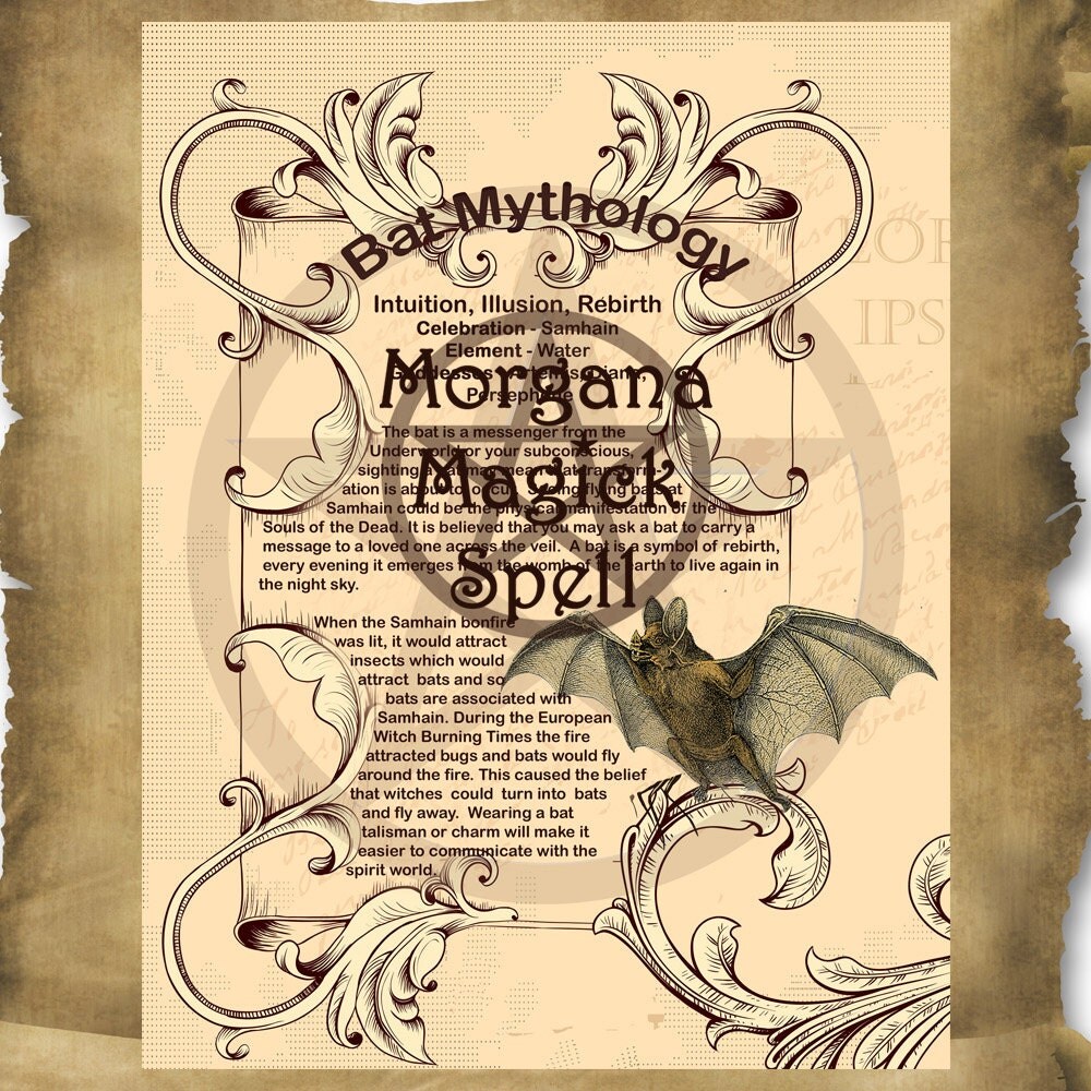 BAT MYTHOLOGY Digital Download Book of Shadows Page