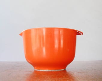 Danish Modern Rosti Orange Plastic "Margrethe" Mixing Bowl