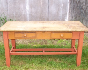 antique rustic farm tableturn century country tablered farm tablekitchen table - Primitive Kitchen Tables antique rustic farm tableturn century country tablered farm tablekitchen table - Primitive Kitchen Tables