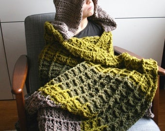Dinosaur Blanket Crochet pattern, dino hooded blanket crochet pattern (257) INSTANT DOWNLOAD