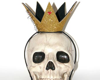 Queen of Hearts Crown // Alice in Wonderland Crown // QOH Crown // Gold Crown // by Born TuTu Rock