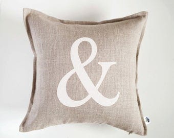 Personalized pillow cover - monogrammed pillow gift - home decor pillows - wedding gift - custom letter pillow