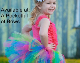 Rainbow Tutu Skirt, Toddler Bright Rainbow Tutu, Toddler Tutu