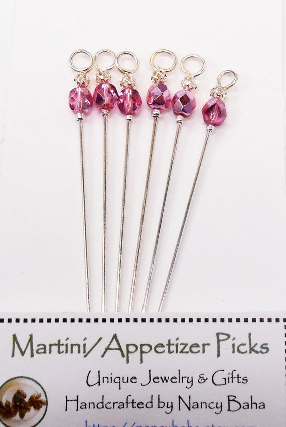 Fancy Cocktail Picks Martini Picks Appetizer Picks by nancybaha