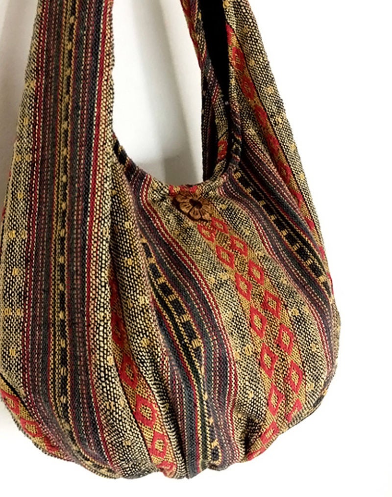 Handmade Woven Bag Handbags Purse Tote Thai Cotton Bag Hippie