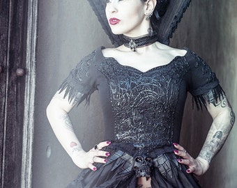 SALE! was 490! EVIL QUEEN, corset dress, gothic dress, gothic clothing, wild gothic dress, goth dress, witch dress, vampire costume, fantasy