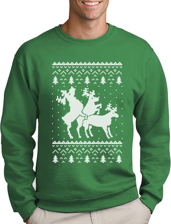 deer humping ugly christmas sweater