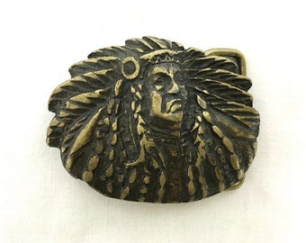 Unique, One Of Kind Indian American Shape Small Buckle. Country Western Belt Buckle. For Men & Women. Fits 1.57"/ 4cm (or less) Wide Belts.
