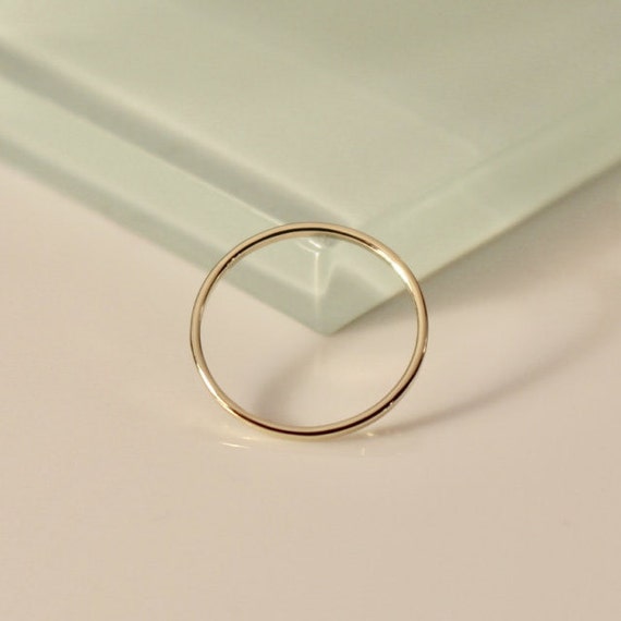 14k yellow gold ring 14k stack ring 14k stackable ring 14k