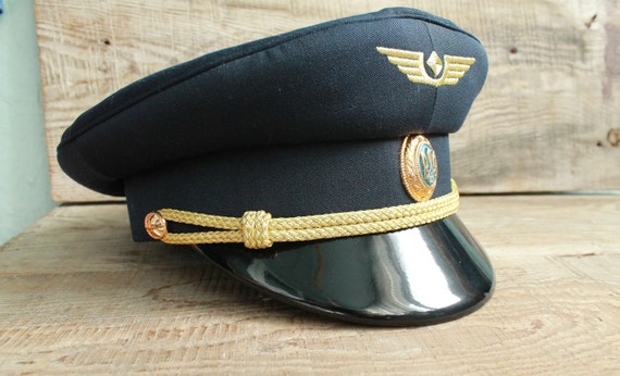 original Ukraine pilot visor cap / Vintage Ukraine aviator Cap with cockade / Ukraine Officer's Military Hat Cap Military Cap by VintageBoutique4U steampunk buy now online original Ukraine pilot visor cap / Vintage Ukraine aviator Cap with cockade / Ukraine Officer's Military Hat Cap Military Cap by VintageBoutique4U steampunk buy now online