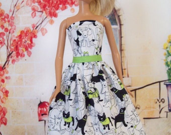 Handmade, Barbie clothing, dog dress, Barbie dress, fashion doll clothes, doll dress, doll clothes, Barbie dog dress, girls gift idea