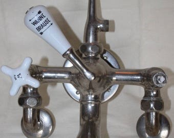 Shower faucet shower head faucet faucet antique vintage porcelain knob.