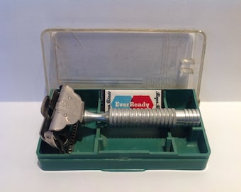 Ever Ready 'Peerless' New Improved 1912 Patent SE Safety Razor & Case. Mens Shaving. Rare Safety Razors. Retro Safety Razor Set.