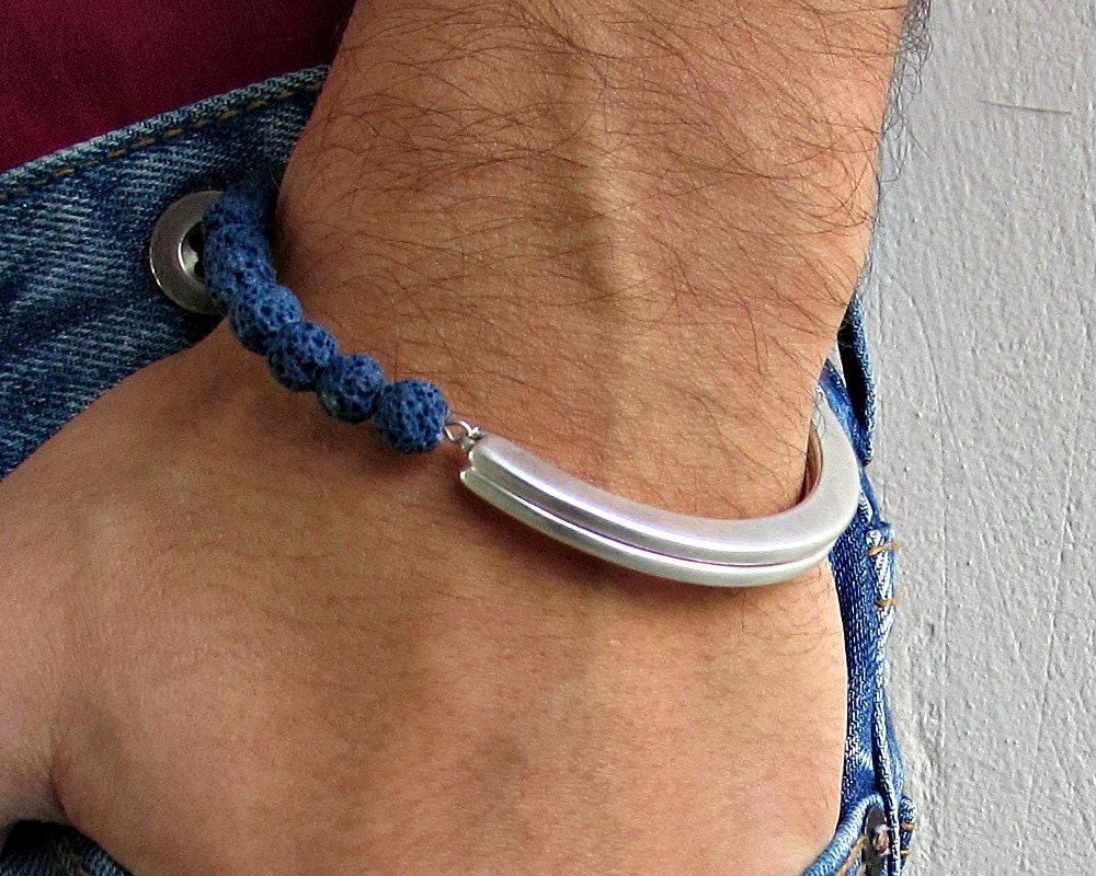 Mens Gemstone Bracelet Mens Bead Bracelet Men's