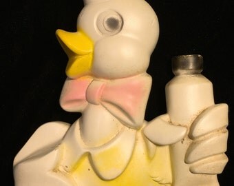 Vintage 50s 60s Sailor Duck Chalk Ware Chalkware Wall Decor Kitsch