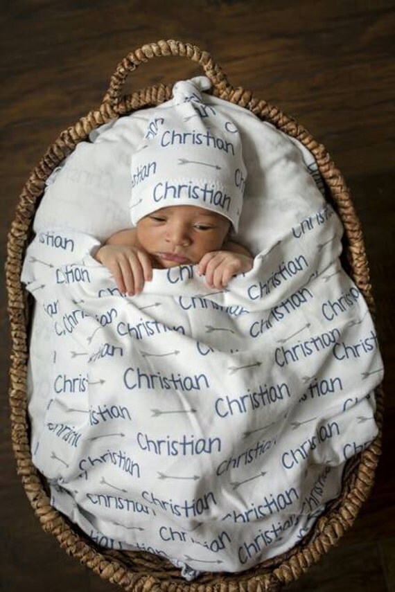 Baby Blanket and Hat Swaddle Blanket and Hat Swaddle Blanket