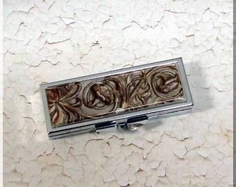 Pill box, Pill case, Mint Container...Divided..Unique Trendy Purse or Pocket, Many Patterns!