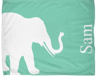 Elephant Throw Blanket Elephant Decor Elephant bedding Lucite Green Home Decor Elephant 50"x60", 60"x80"