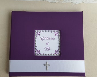 Military Funeral Guest Book / Memory Book Personalized w/