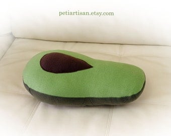 Avocado Pillow, Food Pillow, Toy Pillow, 3D Pillow