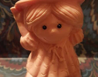 Be Nice to Me or You Won't Get No Goodies Pink Statue Figurine Wearing a Hat