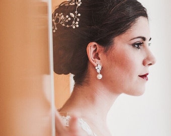 Bridal Earrings Pearl Bridal Earrings Wedding Jewelry For Brides Swarovski Crystal Pearl Earrings Wedding Earrings Pearl Bridal Jewelry