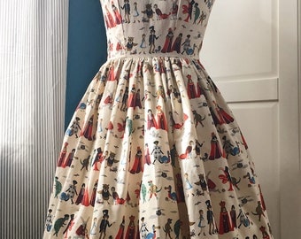 Bespoke Alice in Wonderland, Rifle Paper Co Fabric Cotton Print "Tabitha Dress". Custom Orders Available. Vintage Bridesmaid Dress