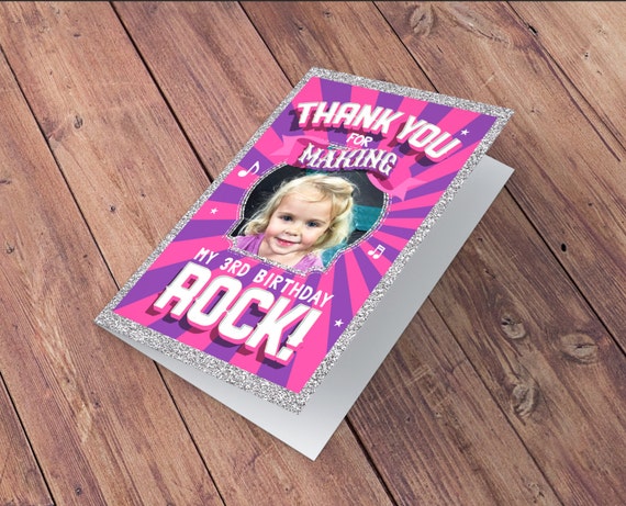 Thank You Card Greeting Card rockstar thank you card