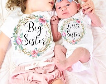 Big Sister Little Sister Set, Big Sister Little Sister Outfit, Big Sister Shirt, Little Sister Bodysuit, Sisters Set