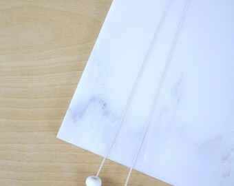 White necklace, gift for women, bead necklace, girlfriend jewelry idea, minimal necklace,dainty necklace,short necklace,polymer clay jewelry