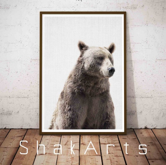 Bear Abstract Wall Poster Teddy Bear Art Decor Bear Wall