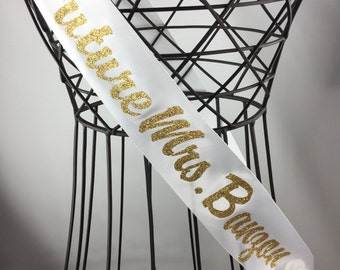 Future Mrs. personalized bridal shower/ bachelorette party sash